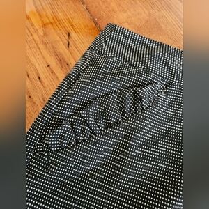 Loft Black & White Polka Dot Ruffle Skirt Size 4